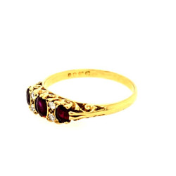 Pre Owned 18ct Ruby and Diamond Ring ZU124 